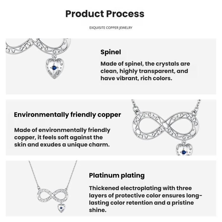 Women Copper Infinite Love Pendant Necklace