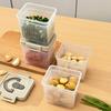Прозрачный пластиковый контейнер для хранения продуктов, портативный, влагостойкий, герметичный, для хранения закусок, круп, с дренажом для фруктов, кухонный органайзер