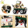 City Outing Bus Ice Cream Burger Shop Car Building Blocks Food Snack Street View Store Van Bricks Toy For Children Girl