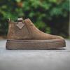 Men's Chelsea Suede Slip-On Ankle Boots, Retro British Style, Winter Velvet, Versatile Mid-Top Martin Design