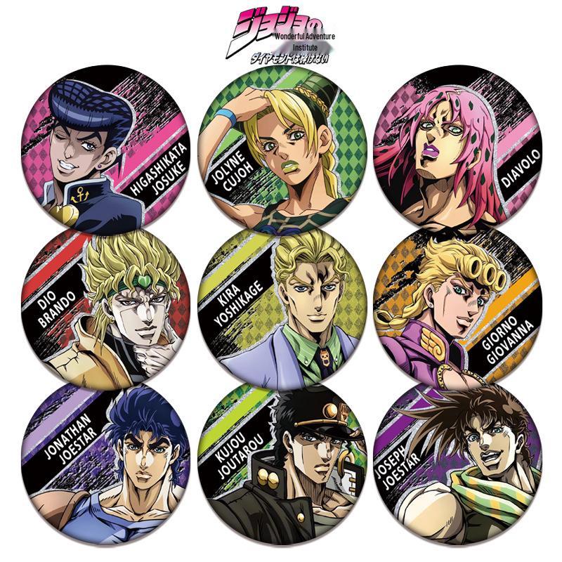 Значок Двойная вспышка JOJO's Bizarre Adventure: HD Печать, Диаметр 75мм/58мм, Аниме Значок
