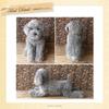 Ninian and Kino Realistic Toy Poodle Plush Dog and Freely Approximately 33cm Lifelike Pet (Gray Silver) - Poseable, Long,