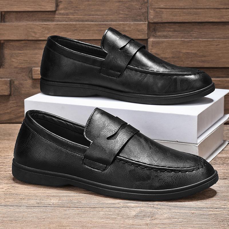 2025 осень новые дышащие мужские туфли-бини лоферы низкие повседневные туфли в британском стиле мужская обувь универсальная модная обувь
