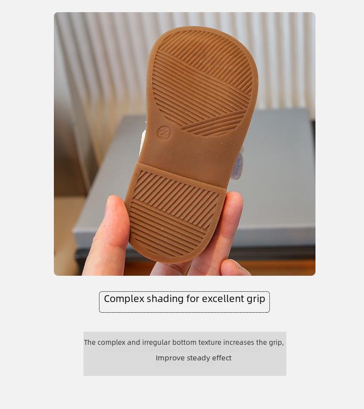 Туфли-принцессы из бархата с бантом для девочек – Кожаная подошва с мягкой подошвой для осени и зимы