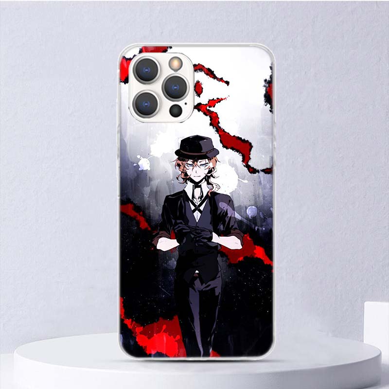 Мягкий чехол Bungo Stray Dogs Накахара Чуя для iPhone 16 17 Air 16E 15 Plus 11 12 13 Mini 14 Pro Max Чехол для телефона Apple 7 8 SE Co
