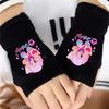 Cartoon Printed Fingerless Gloves For Boys And Girls