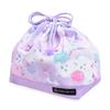 [COLORFUL CANDY STYLE] Drawstring Lunch Bag with Gusset (Name Tag Included), Water-Repellent, No-Iron, Unicorn Fantasy Design, Lightweight,