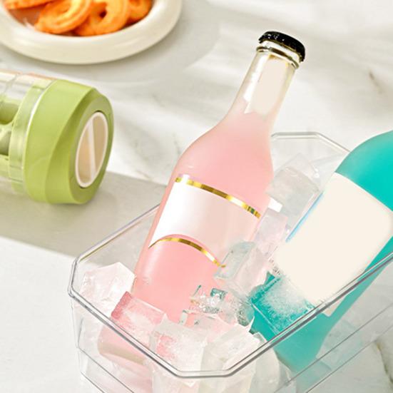 Портативный льдогенератор, бутылка для воды без бисфенола А и лоток для кубиков льда 2 в 1 с поворотным механизмом выпуска, герметичные принадлежности для путешествий, кемпинга, домашнего офиса