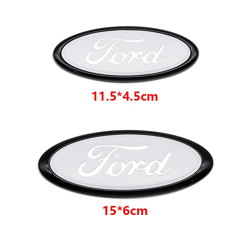 UJOV9 Ford 11.5cm 15cm Logo ABS Material For Ford Fiesta Ranger Mondeo Fusion Escape Edge Focus Mustang Rear Trunk Emblem Accessories