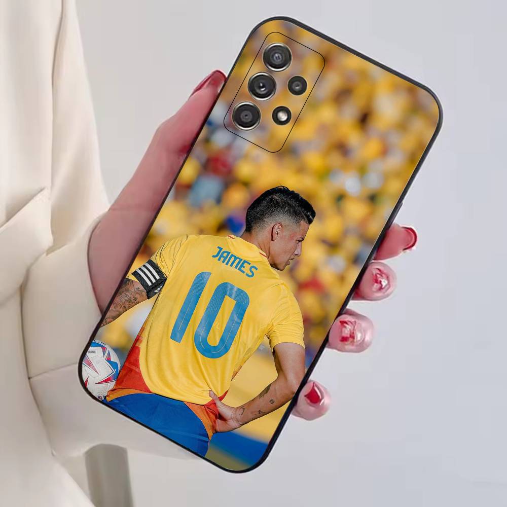 Футбольный чехол для телефона J-James Rodriguez для Samsung S25, S24, S21, S22, S23, S30, Ultra, S20, Plus, Fe, Lite, Note, 10, Черный чехол