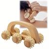 Wooden Massage Roller Tool, Manual Wooden Massager, Wood Back Massage Roller for Neck Leg Back Deep Tissue Muscle Massage