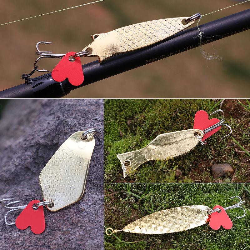 Рыболовные приманки Металлические спиннинговые рыболовные приманки 4 шт. Золотые приманки для морской рыбалки на открытом воздухе, окуня