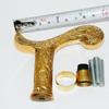 Victorian Designer T Shape Brass Handle For Walking Stick With Brass Spare Screw