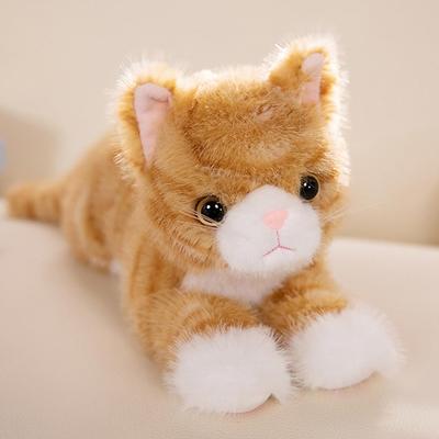 Кошка, мягкая игрушка, подушка для обнимания, коричневый табби, калико, как настоящая, подушка, животное, черная кошка, белая кошка, плюшевая