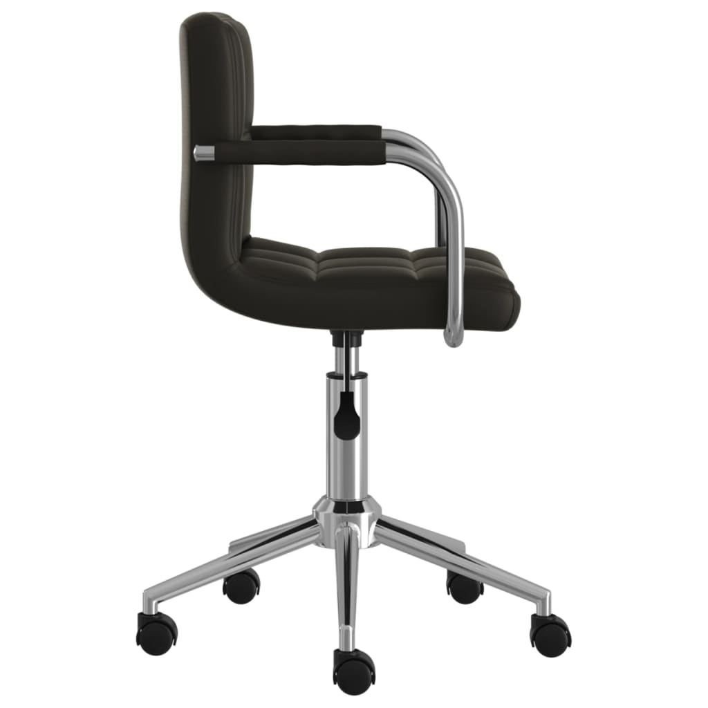 Dining Room Chair Swivel Black Faux Leather