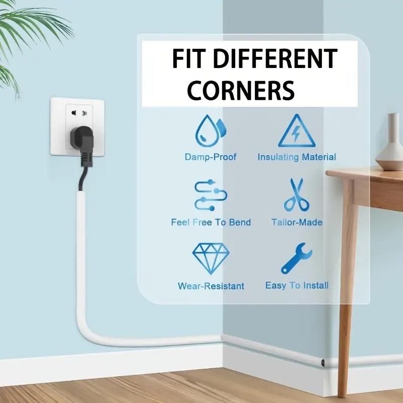 3 метра 15 мм трапециевидный кабельный канал проволочная сетка маскировка кабеля открытая установка самоклеящийся нескользящий невидимый мягкий кабельный канал