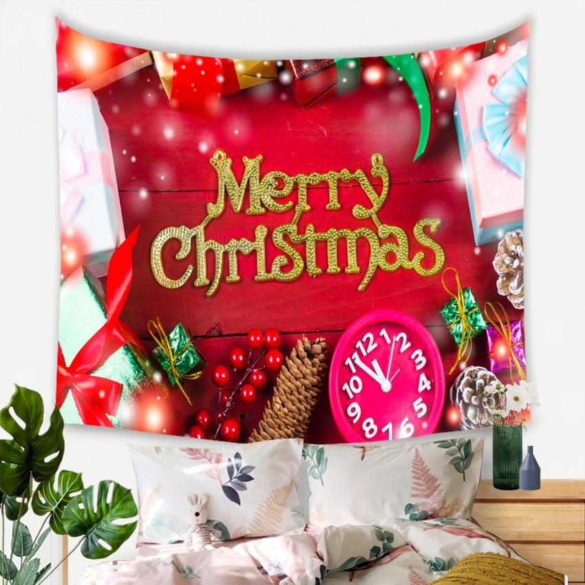 Рождественский новогодний декор, гобелен, гобелен со свечой, настенный художественный гобелен, декор для спальни, домашний декор для гостиной, подарок на Новый год
