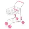Тележка для покупок RiZKiZ для ролевых игр для детей Складное сиденье 4 колеса ролика Тележка для покупок [Розовая] В комплекте,