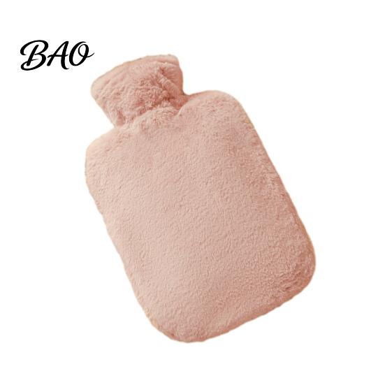 Large Capacity Water Pouch PVC Hot Bottle with Plush Cover, 1000/2000ML Leakproof Bag, Period Pain Relief Bag Cold Compress for Shoulder, Back, Hand,