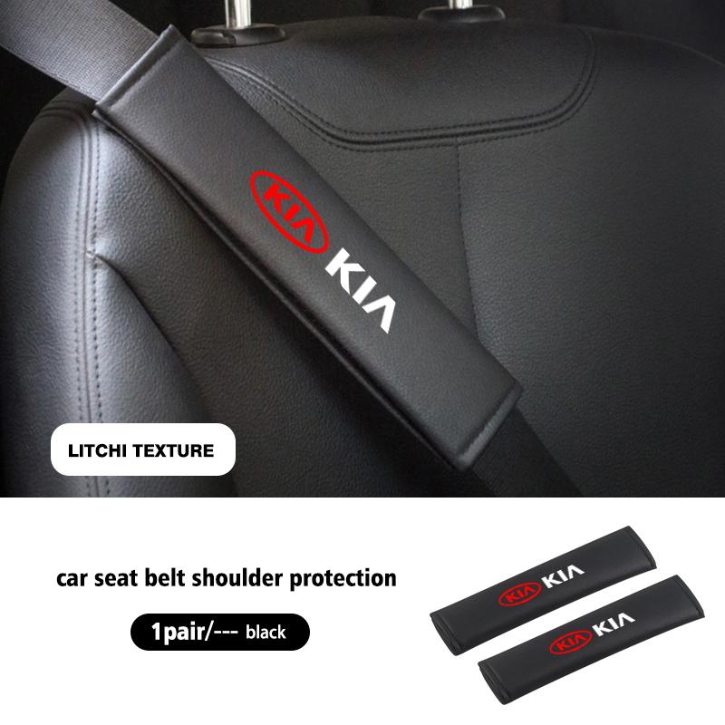1/2PCS Car Safety Belt Shoulder Straps Cover Protection Padding For KIA K5 K2 Rio Optima Sportage Venga Sorento Stonic Forte sah256