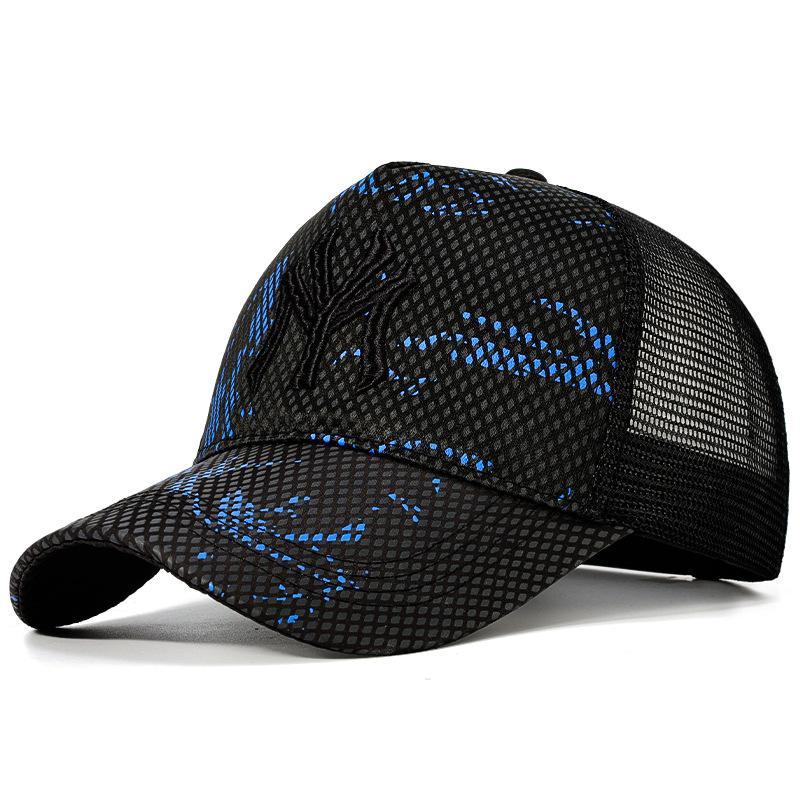 Breathable Mesh Baseball Cap With Embroidered Logo Sun Protection For Hiking Running Fishing Outdoor Wear