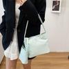 Сумка-тоут из нейлона Однотонная тканевая сумка через плечо Модная вышивка с буквой Сумка под мышку для девушек