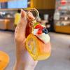 Simulation Fruit Simulation Fruit Keychain PU Cake Model Bag Keychain  Party Gift
