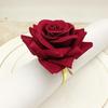 6Pcs Red Rose Shape Ring Wedding Towel Buckle Napkin Party Hotel Table Decor