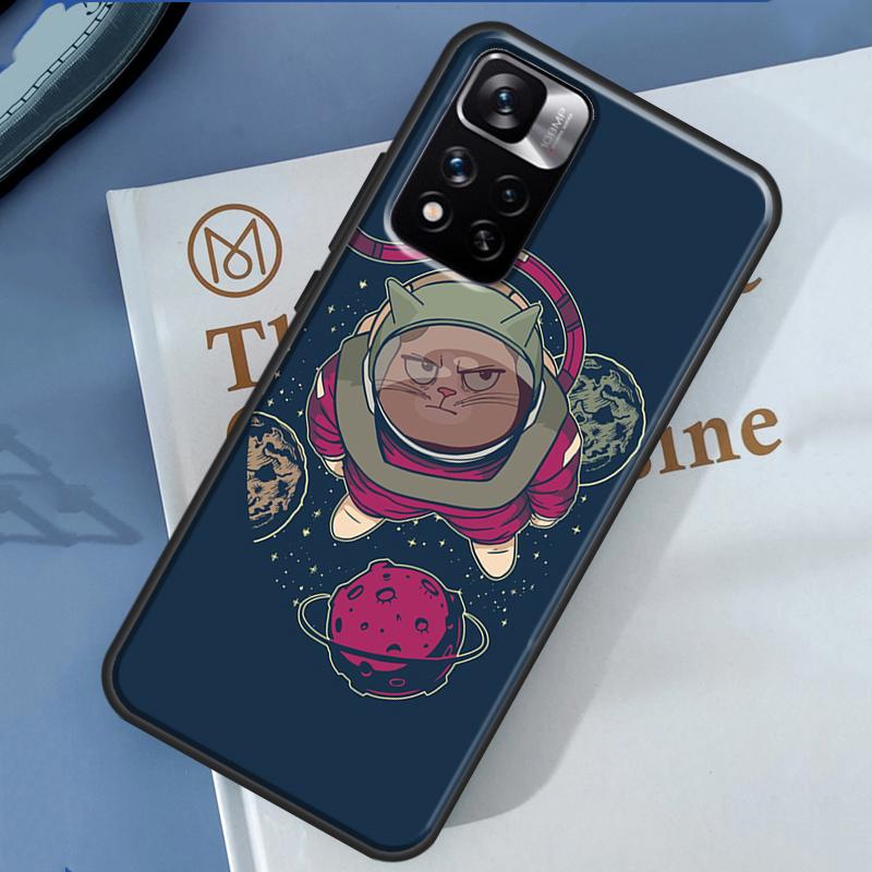 Чехол с котами в космосе для Xiaomi Redmi Note 14 13 Pro 12 11 9 10 9S 10S 11S 12S Redmi 13C 10C 12C 14C