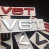3D Metal Black Red Chrome Logo V6T V8T Emblem Car Fender Badge  Stikcer Accessories
