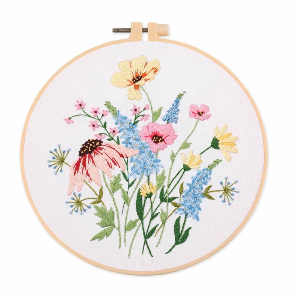 Sewing Accessories Needle Thread Flower Embroidery Cross Stitch Kit Embroidery Hoop Needle Punch