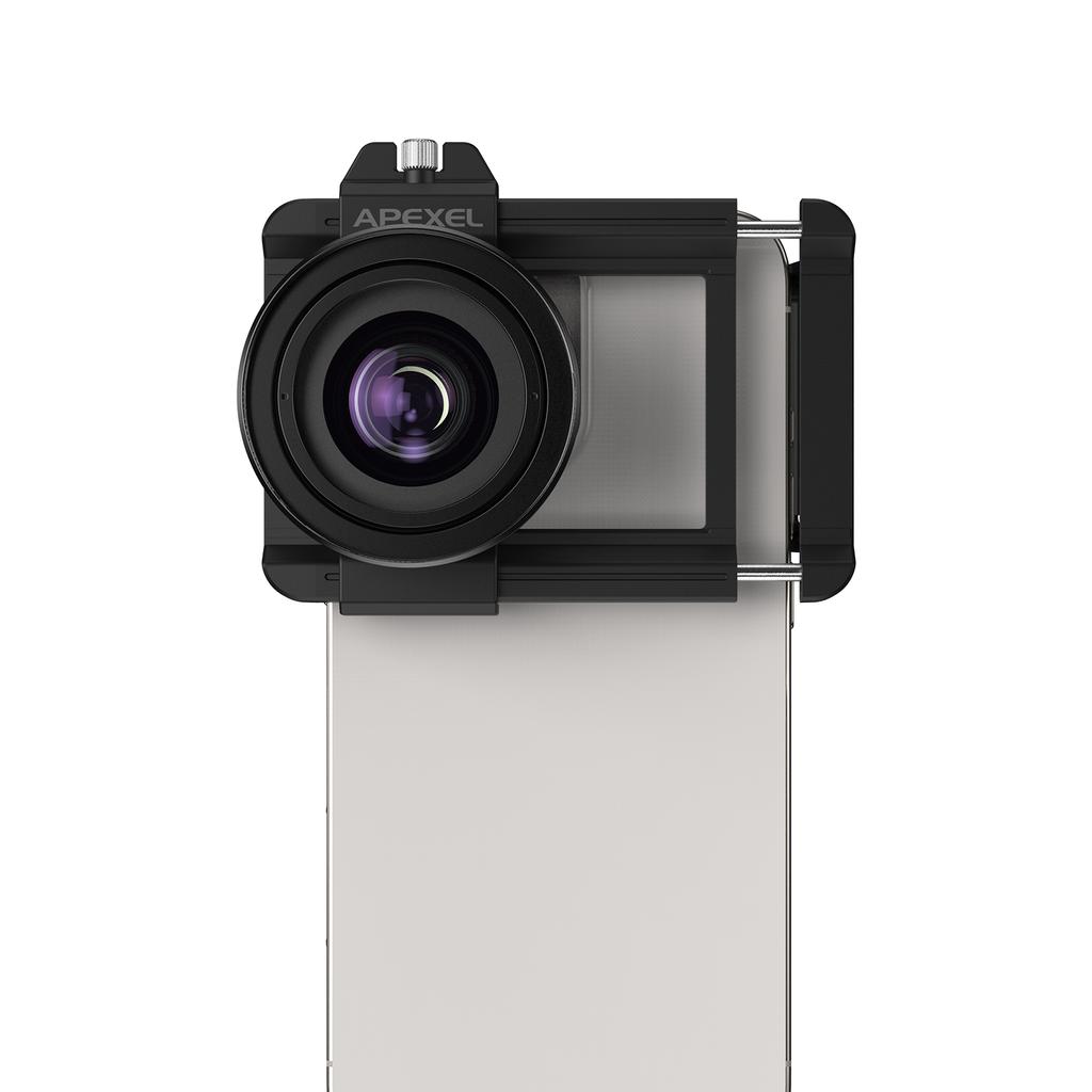 APEXEL APL ZM100 Universal Macro Lens for Phone Aluminum Alloy 10X 20X Magnification F1.05 Large Aperture with Phone