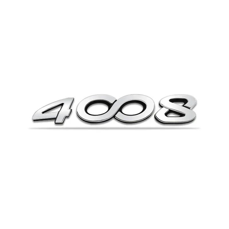 2026 Hot Car Sticker Car Trunk Emblem Letter Decal for Peugeot 2008 3008 4008 5008 Logo Metal Badge Styling Rear Sticker Modific