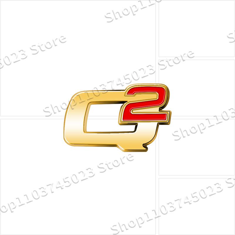 3D Metal Car Decor Q2 Q4 Logo Emblem Rear Trunk Badge Fender Sticker For Alfa Romeo 147 155 156 Giulia Giulietta Mito StelvioHA8