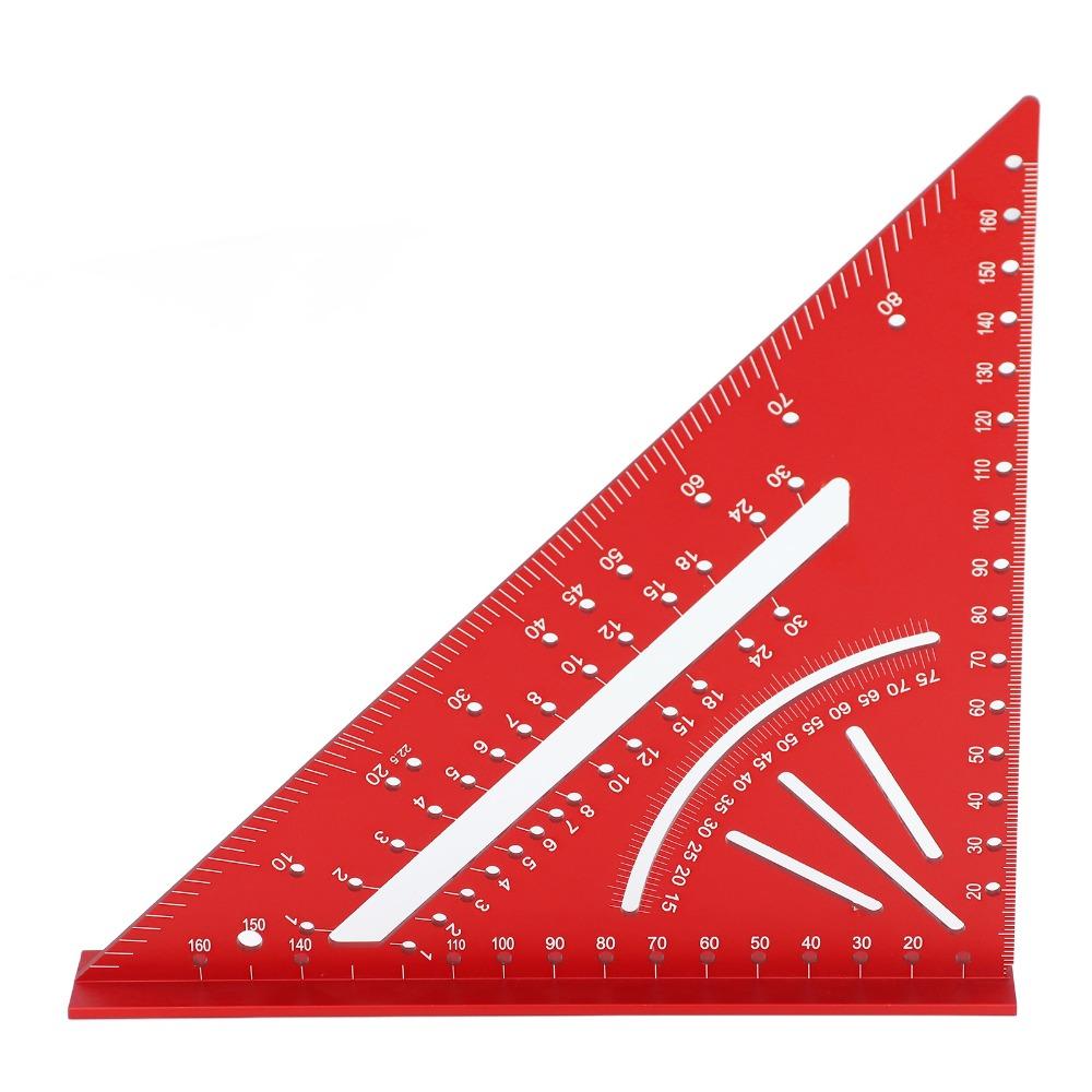 Clear Scales Aluminum Triangle Ruler 90° Right Angle Multi Angle Tool Angle Ruler Measuring