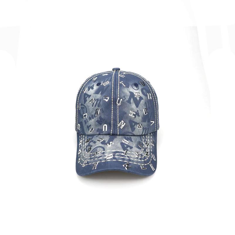 Унисекс Ретро Буквы Алмазная Точечная Бейсболка Винтажная Snapback Хлопок Повседневная Защитная от Солнца Шляпа Уличная Мода Гольф Спортивные Кепки
