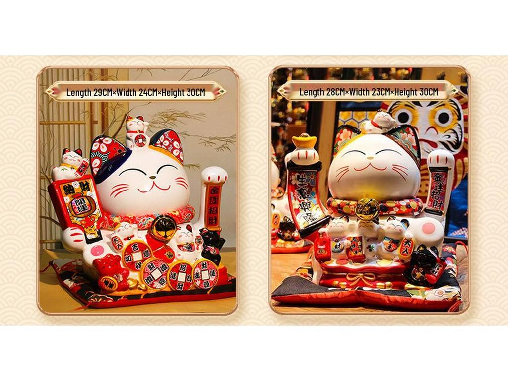 Automatic Waving Fortune Cat Figurine - New Style Housewarming Gift for Front Desk or Shop