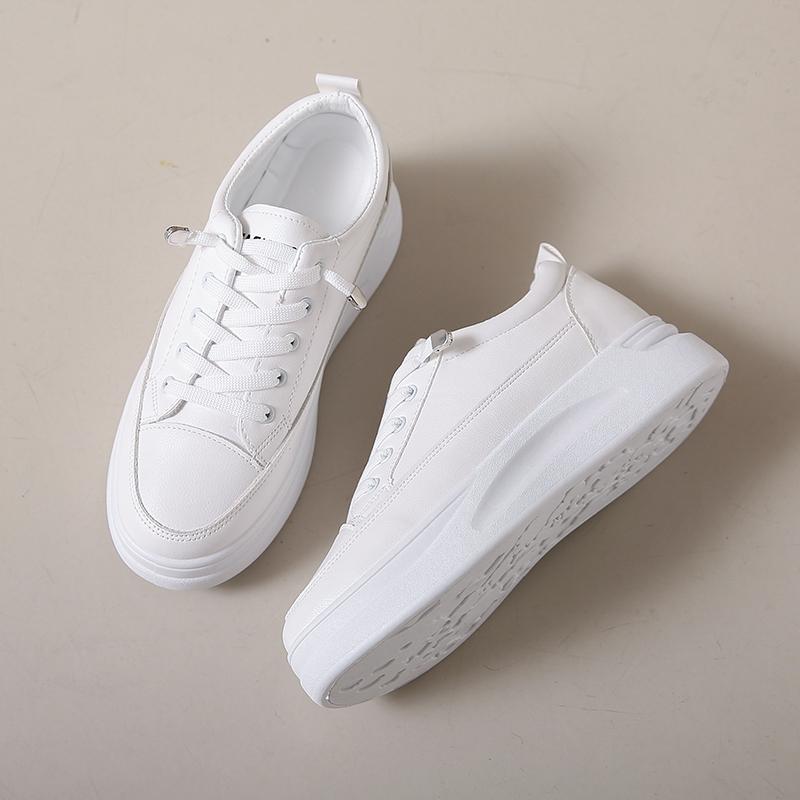 Модные женские кроссовки на платформе корейской версии для женщин Zapatos De Mujer Flat White Running Vulcanized Ladies Shoes