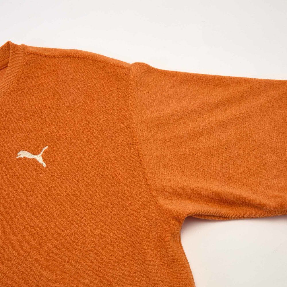 Puma Укороченный пуловер с ворсом, круглым вырезом, коротким рукавом, женские топы 688283-20