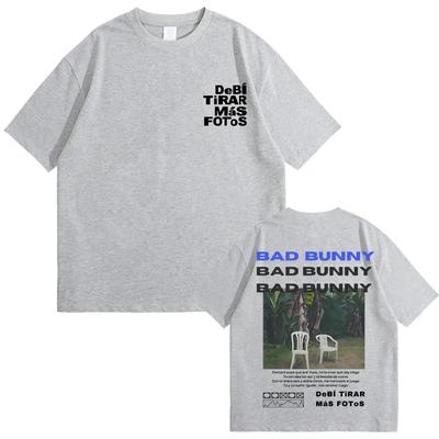 Футболка знаменитого рэпера Bad Bunny DeBi TiRAR MaS FOToS DTMF Графическая футболка Мужская футболка Мужская мода Хип-хоп Ретро футболки#Цвет(2)