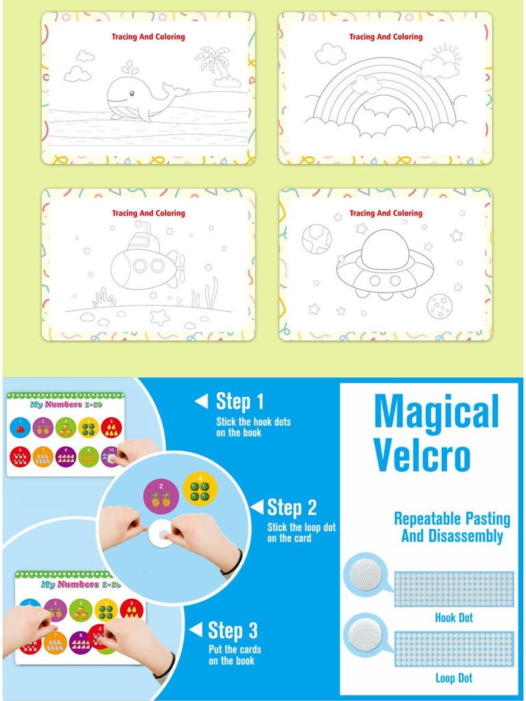 Children's Interactive Educational Quiet Book: Tear, Paste, and Puzzle Activities
