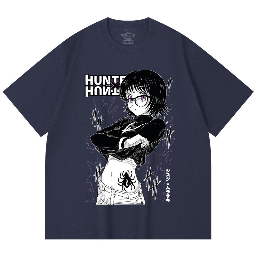 230 Gsm 100% Cotton HXH V9 Shizuku Print Unisex Heavy Cotton T Shirt