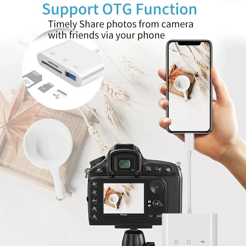 3 In 1 Type-C Adapter OTG Card Reader TF SD Multifunctional Memory Card Reading Converter for IPad Macbook Huawei Samsung Xiaomi