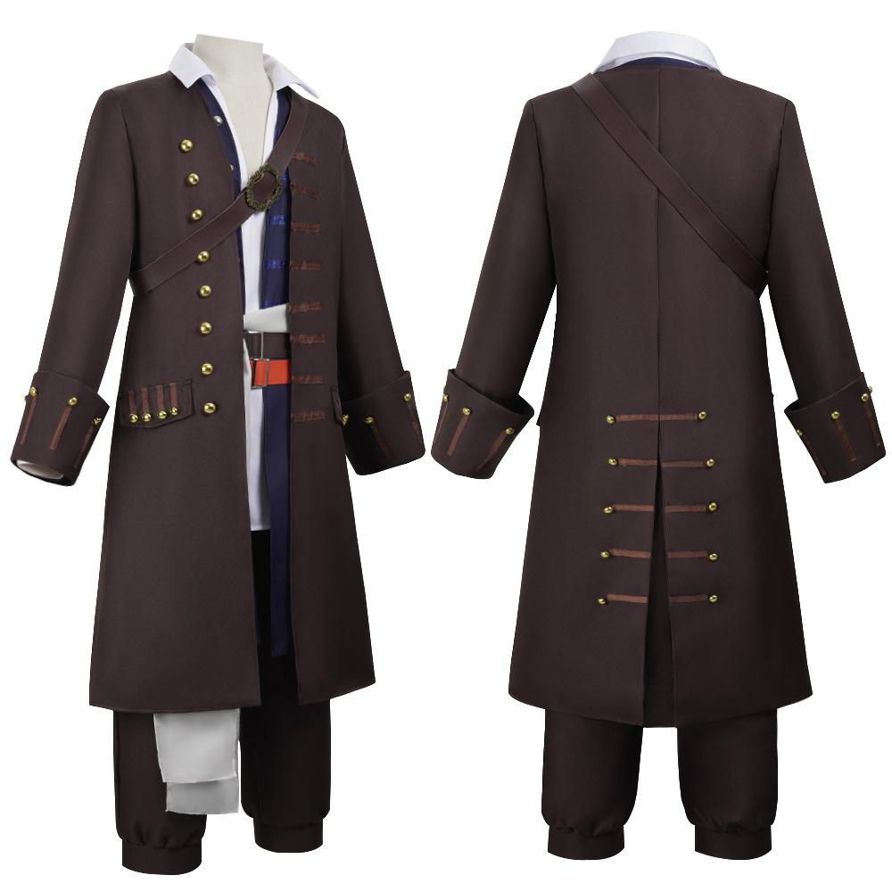 Pirates of the Caribbean Captain Jack Sparrow Cosplay Halloween Stage Performance Costume
