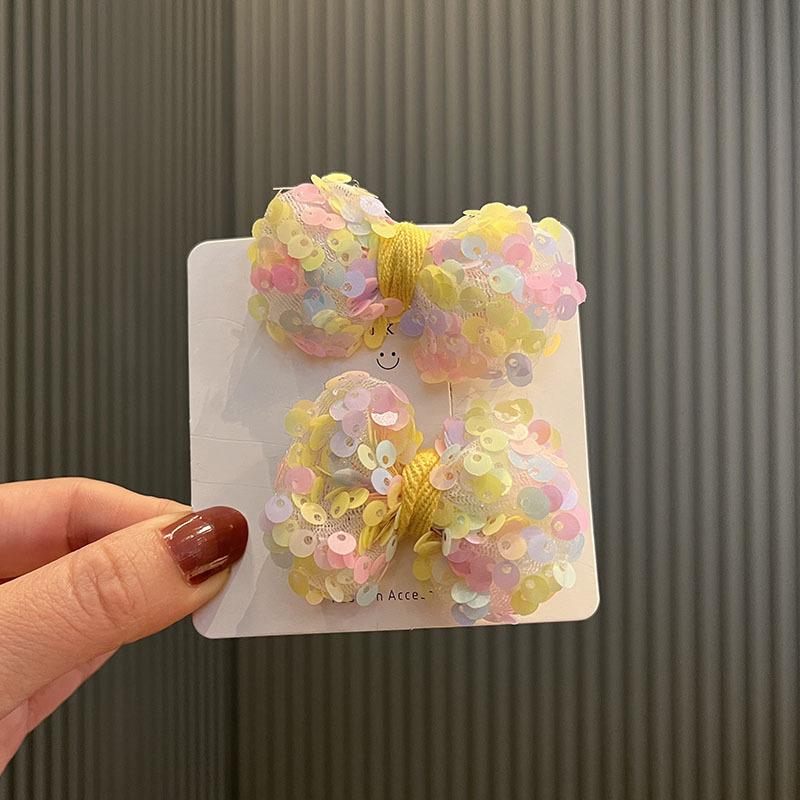 Sequin Bow Snap Hair Clips – Candy Color Princess Hairpins for Kids