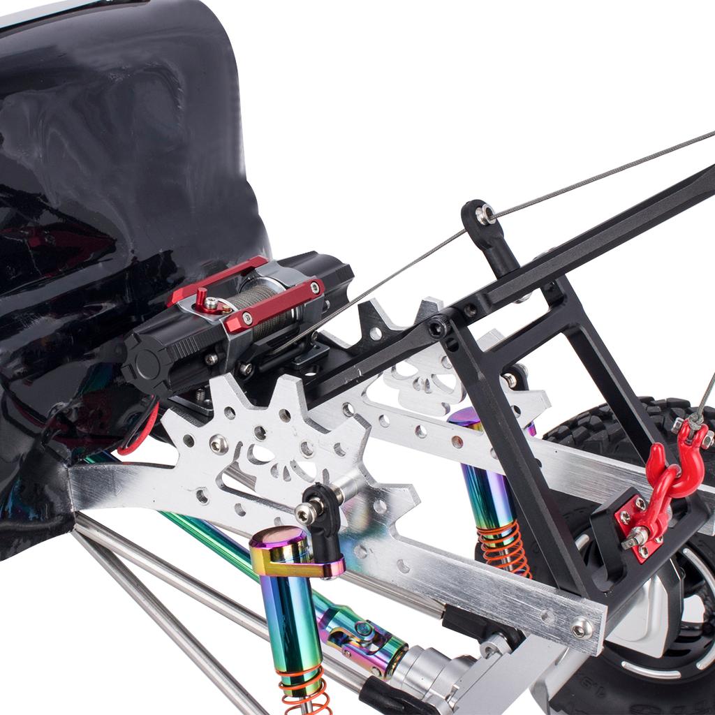 Dual Motor Metal Simulated Winch for 1/8 1/10 RC Crawler Car TRX4 SCX10 Traxxas  RC4WD D90 KM2 Redcat YK4082 Upgrade Parts