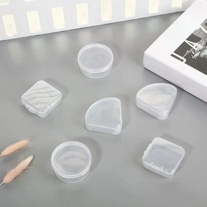 10Pcs Plastic Box Case For Puff Transparent Sponge Puff Portable Travel Cosmetic Bags Cosmetics Storage Case
