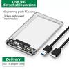 Прозрачный корпус для внешнего жесткого диска 2,5 или 3 дюйма HDD SSD Корпус Micro-b к USB 3.1 Корпус для диска 4 ТБ Совместимый UASP SATA III Ноутбук