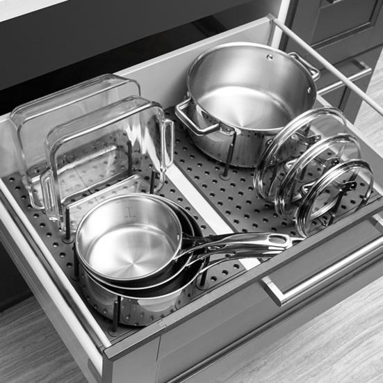 1/2 шт. Стеллаж для хранения Выдвижной регулируемый органайзер для ящика со съемными перегородками Пластиковая сушилка