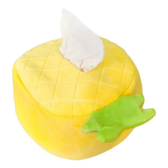 Автомобильный держатель для салфеток, милый удобный моющийся автомобильный салфеточный чехол, мультяшная милая фруктовая плюшевая коробка для салфеток, автомобильный держатель для салфеток для автомобиля